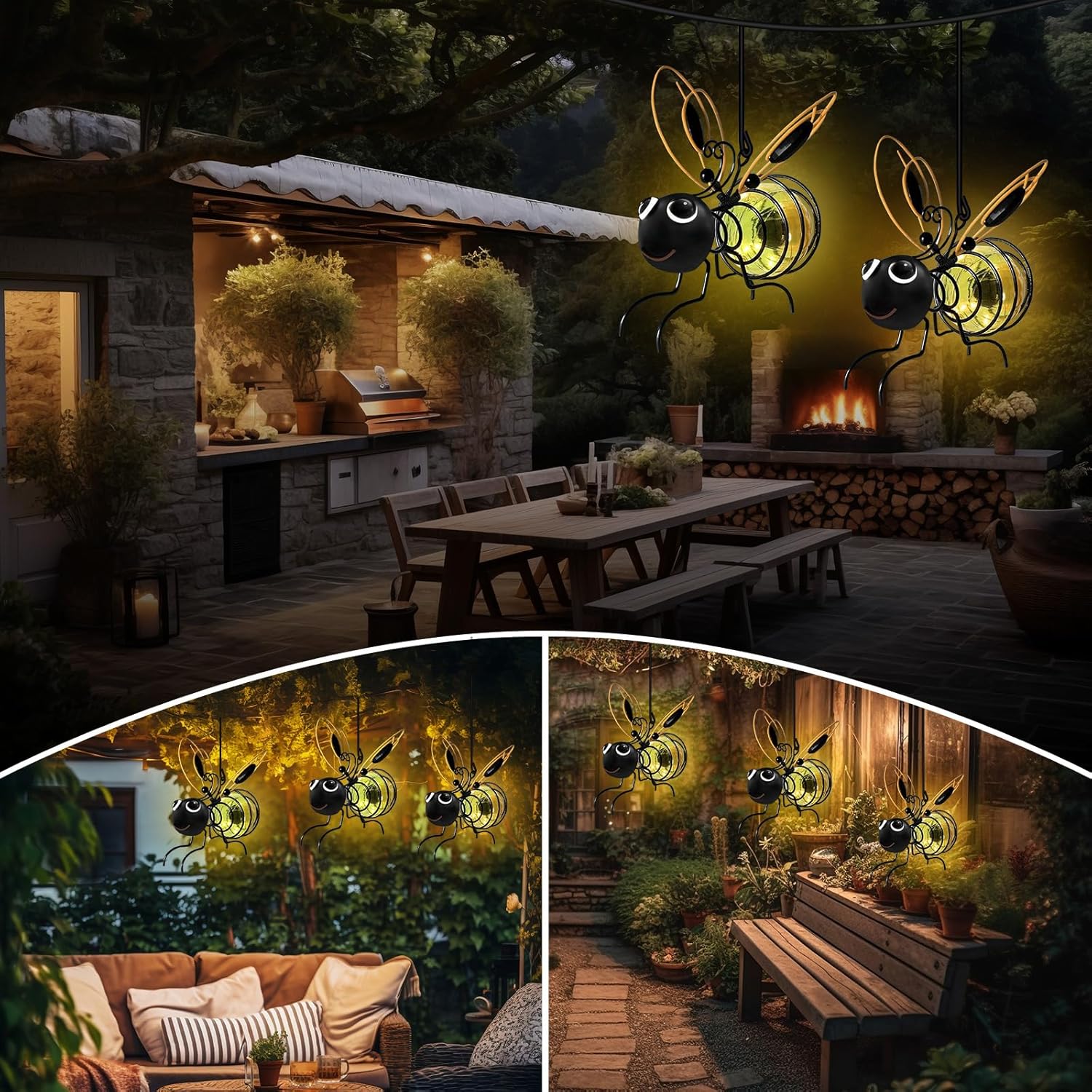 🔥2025 HOT SALE🔥Outdoor Hanging Solar Bee Light