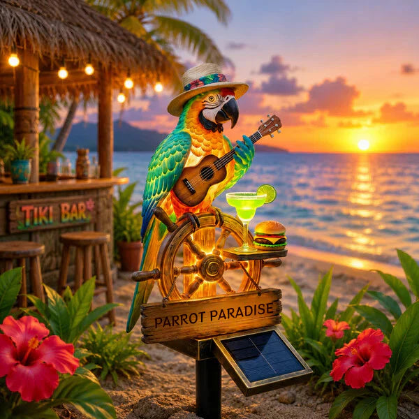 🌴 "Tropical State of Mind" Solar-Powered Parrot Light – Your 24/7 Vacation Mode, Activated 🌅