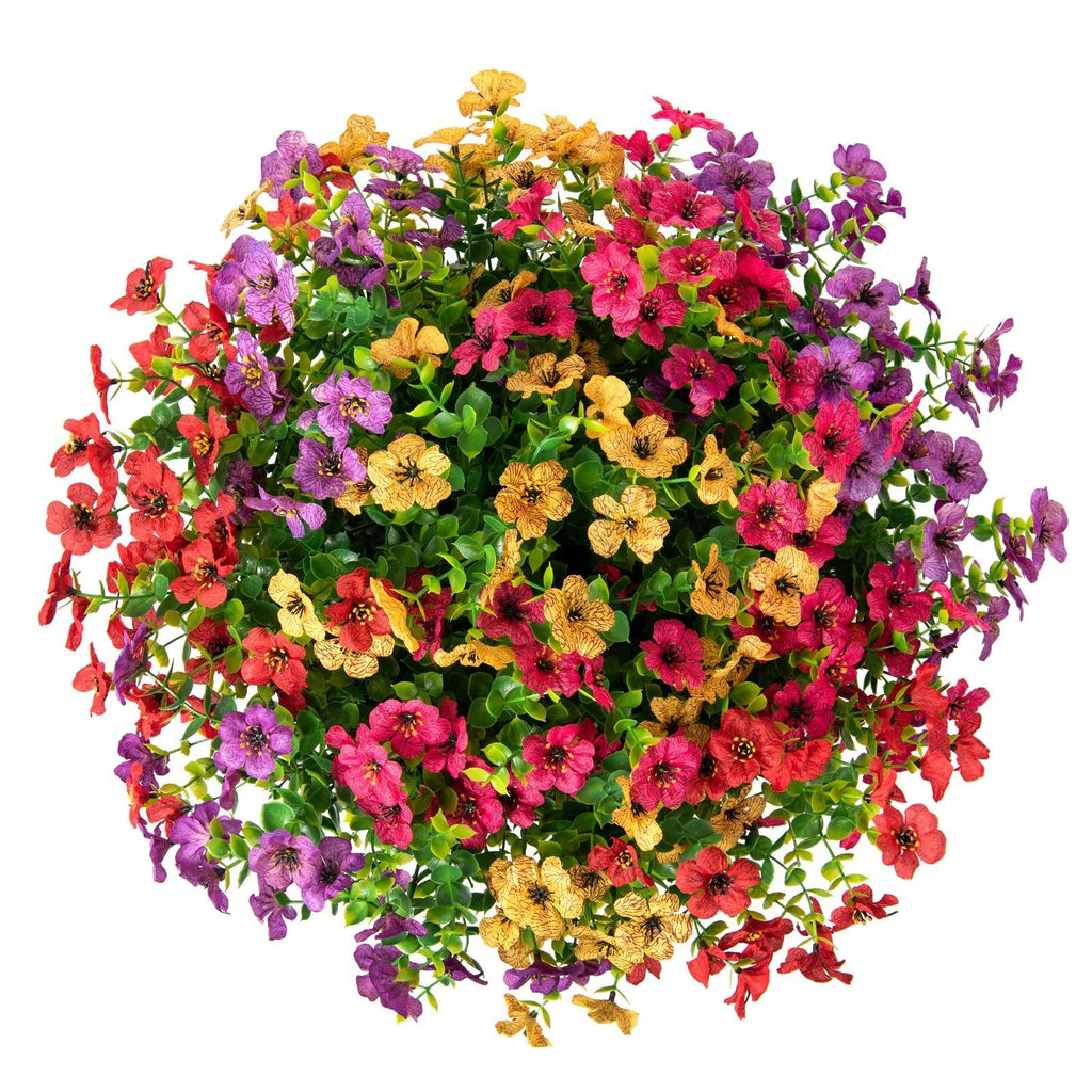 14" Faux Silk Daisy with Eucalyptus 12 Bundles- 4 Mix Color
