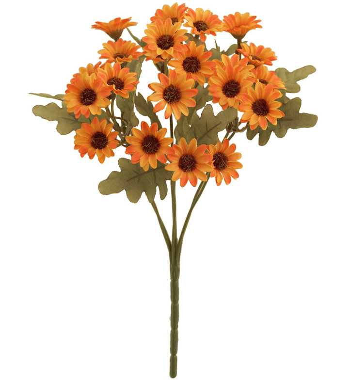 🔥 $9.96 On Sale Only Today 🌱 Artificial Outdoor Sunset Mums Flowers - UV resistant, Waterproof, Windproof