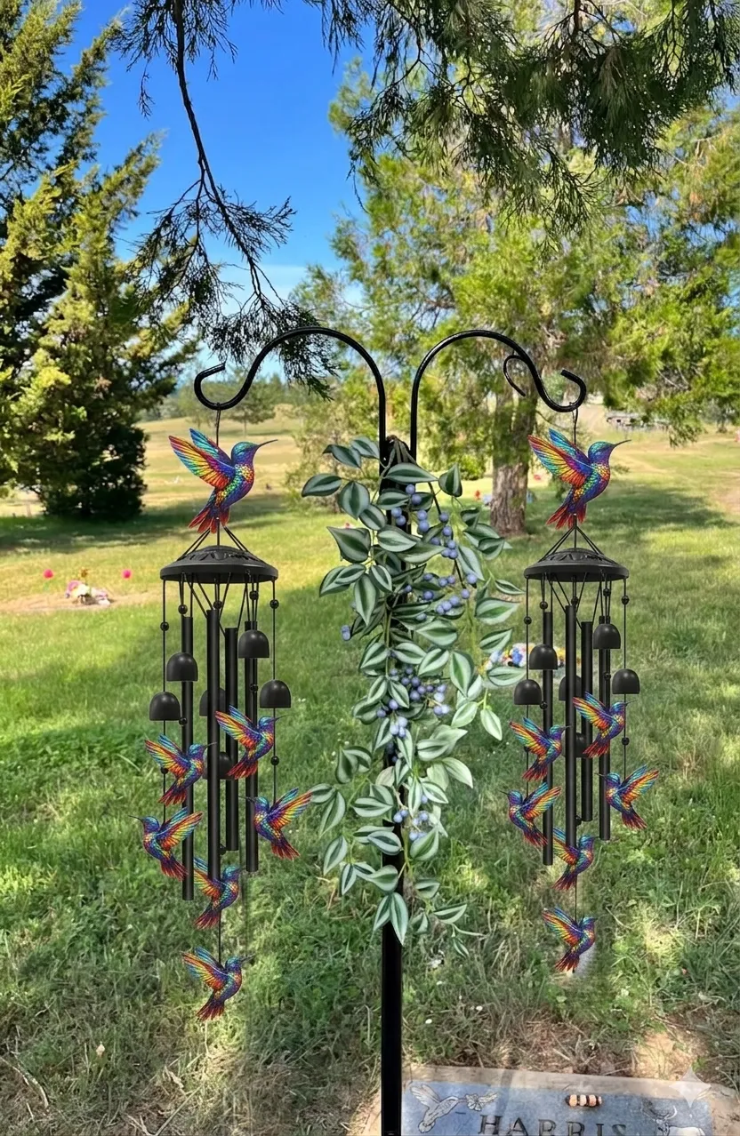 🔥Limited 60% OFF🔥-🐦Vintage Colorful Hummingbird Wind Chime with Metal Tubes and Bells (Handmade by Jordan Maynard®)