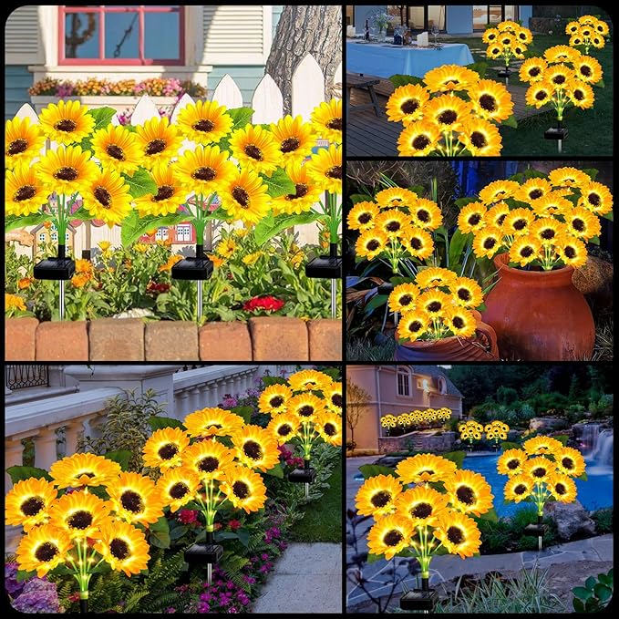 🌻Last Day 60% OFF🌞Solar LED Sunflower Garden Lights(29.6inch/74cm)