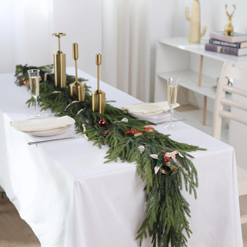 🎄Christmas Greenery - Real Touch Norfolk Pine Garland
