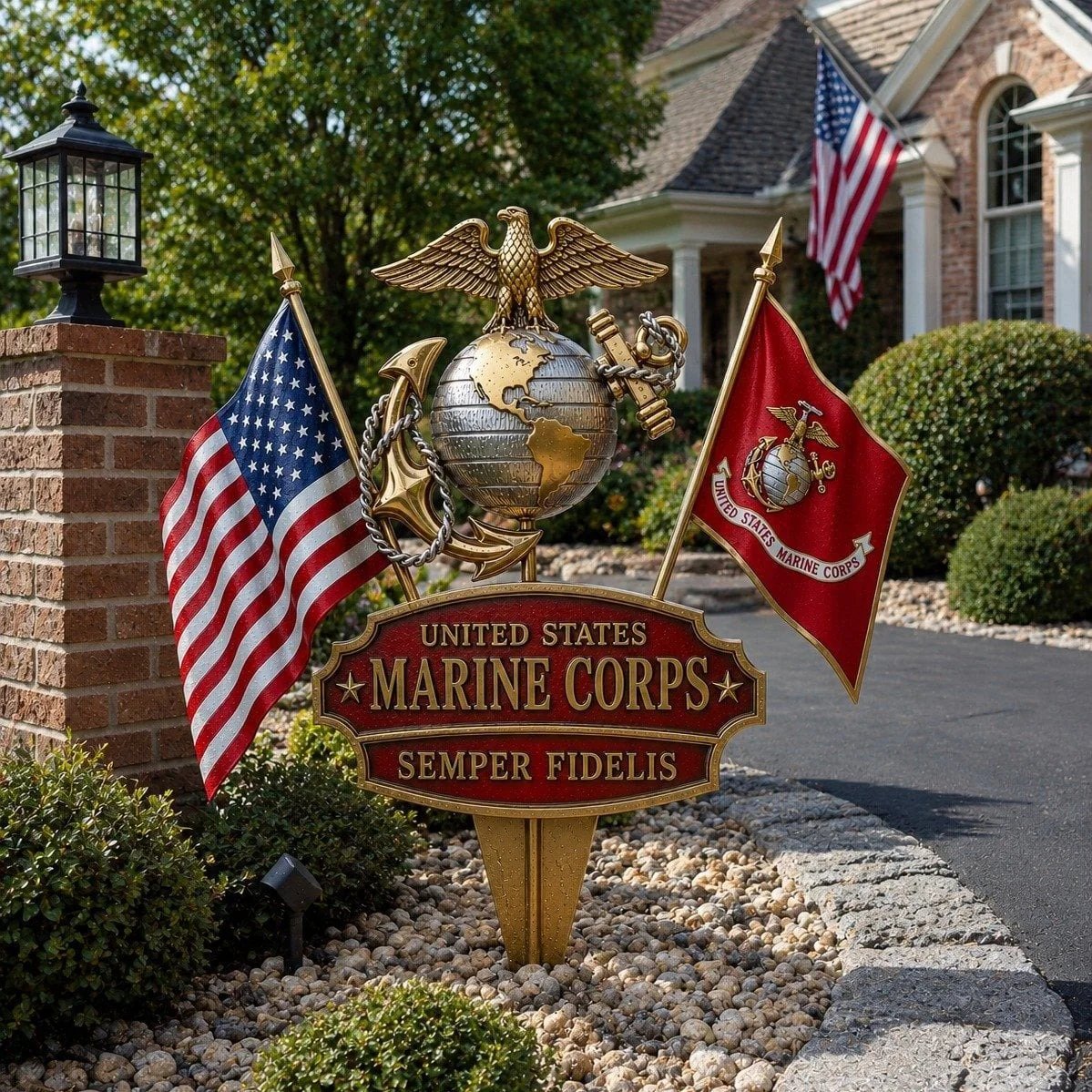🏆Last Day Promo: 60% OFF 🎖️-US Marine Corps Semper Fidelis Tribute Garden Stake - ✈️Buy 3 Free Shipping Today!