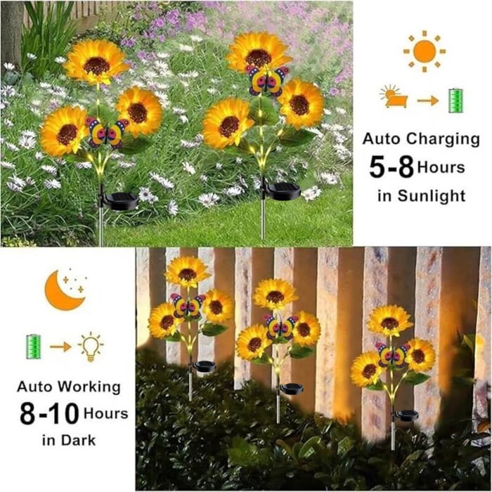 🌻Last Day 60% OFF🌞Solar LED Sunflower Garden Lights(29.6inch/74cm)