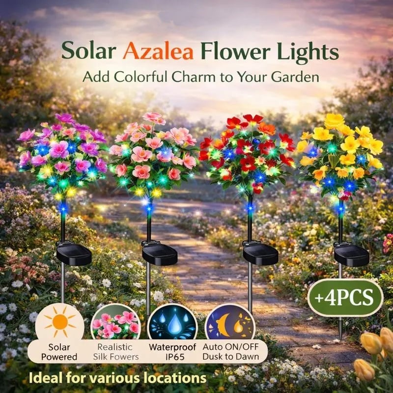 🔥HOT SALE 49% OFF-Solar Azalea Flower Lights