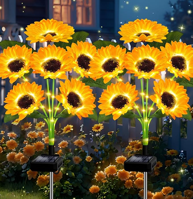 🌻Last Day 60% OFF🌞Solar LED Sunflower Garden Lights(29.6inch/74cm)