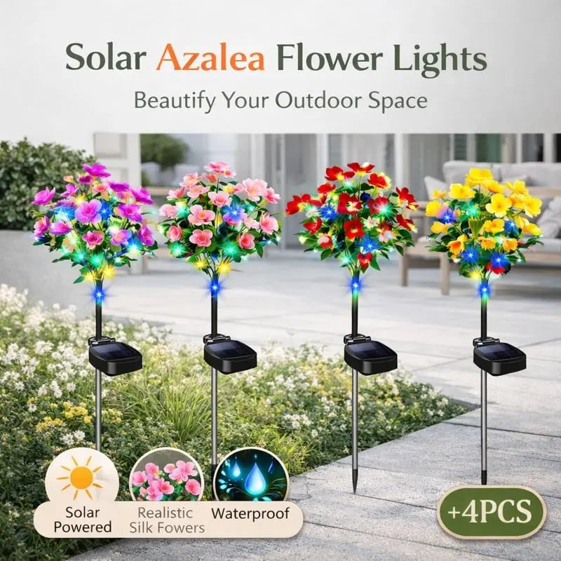 🔥HOT SALE 49% OFF-Solar Azalea Flower Lights