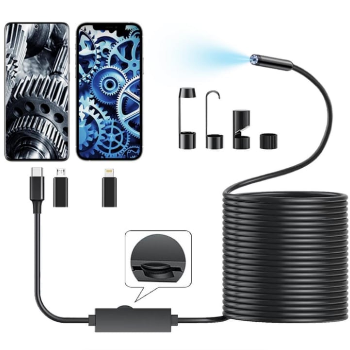 High-Resolution Waterproof Endoscope Camera