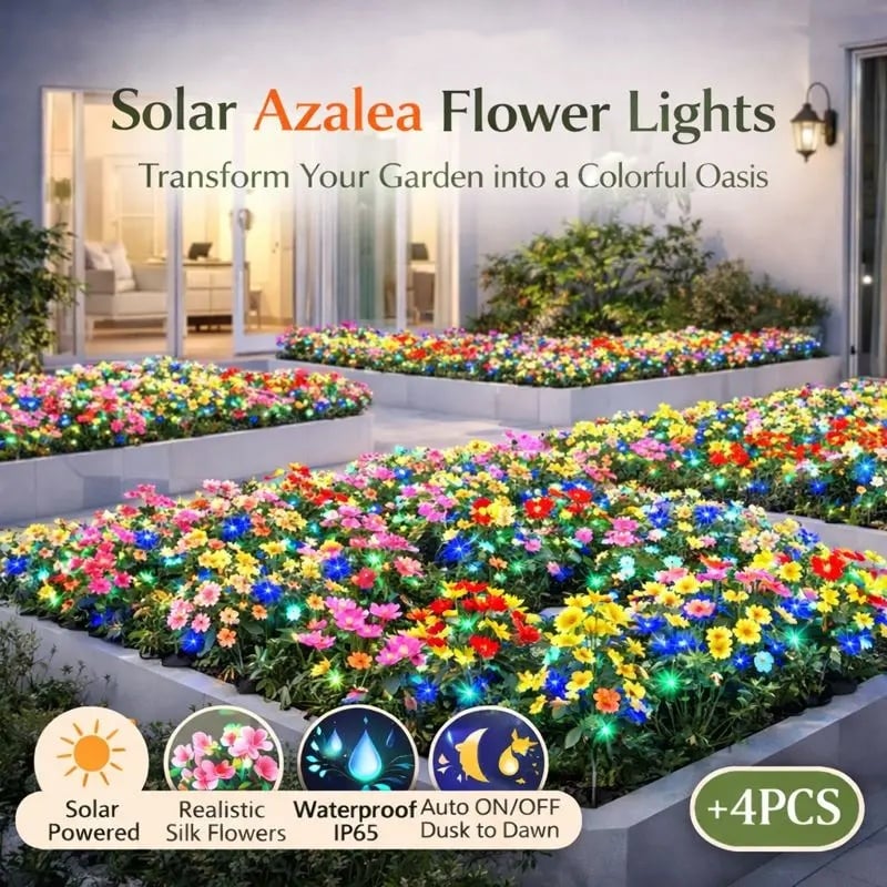 🔥HOT SALE 49% OFF-Solar Azalea Flower Lights