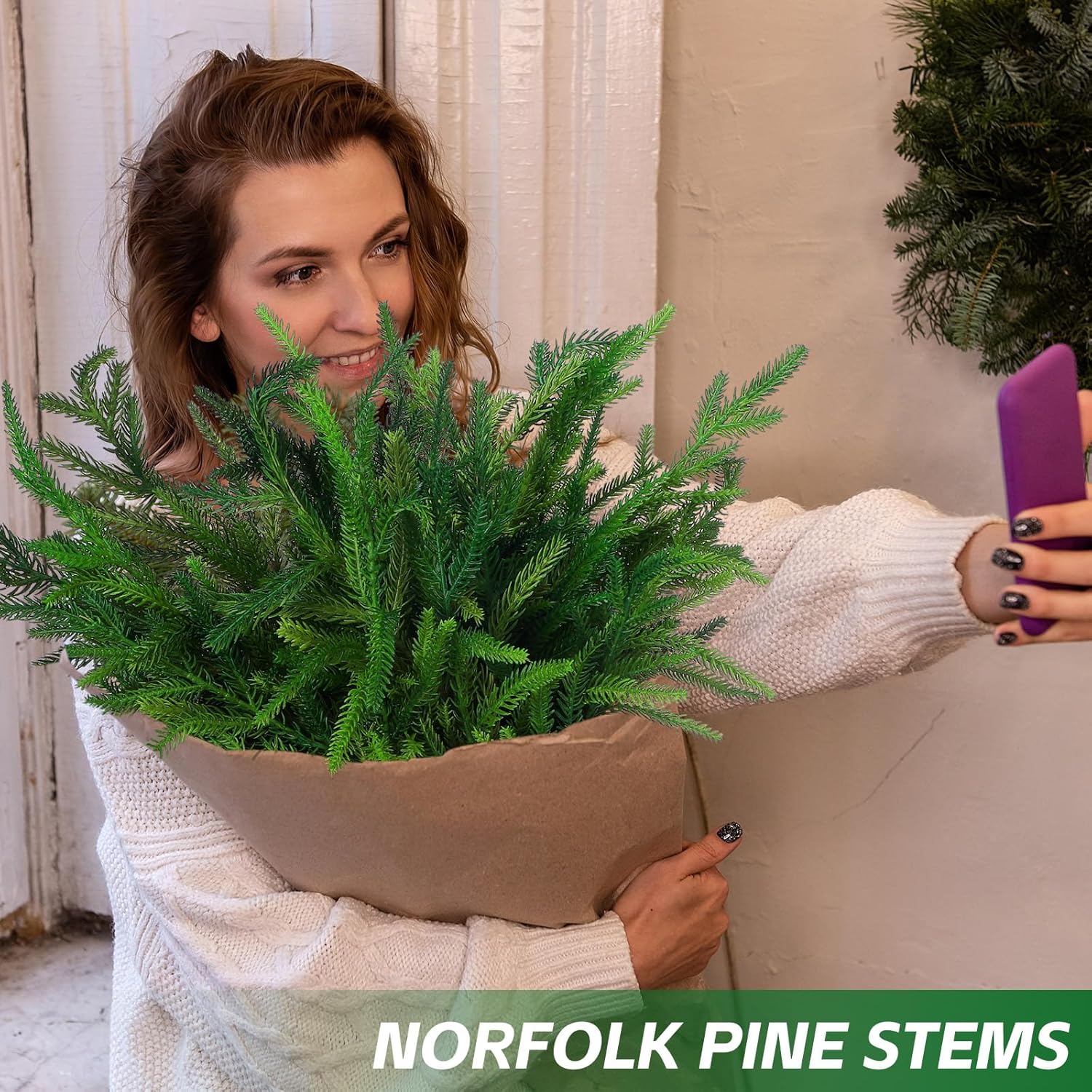 🔥$7.99 Today Only🔥The Best Holiday Greenery - Realistic Norfolk Pine Stems