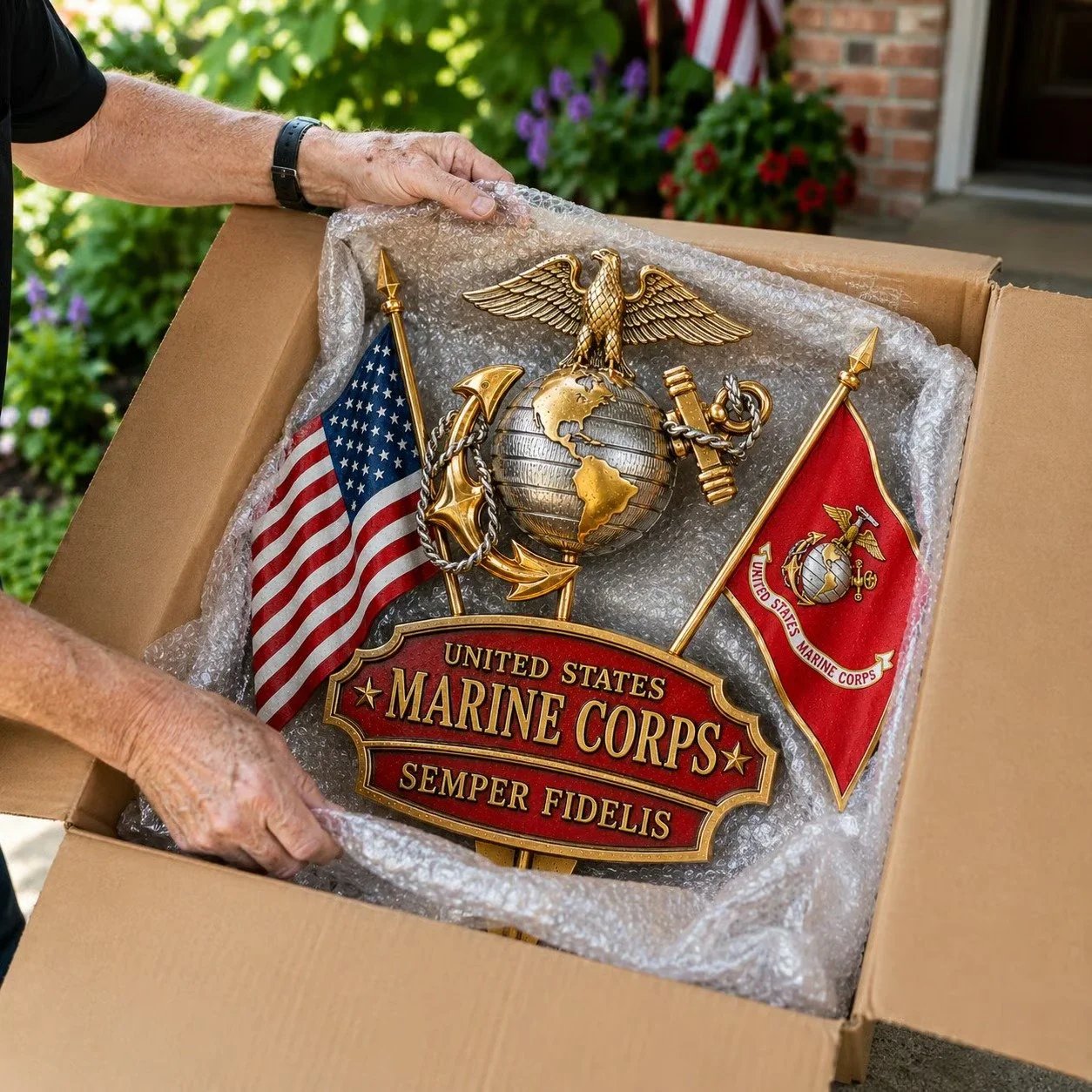 🏆Last Day Promo: 60% OFF 🎖️-US Marine Corps Semper Fidelis Tribute Garden Stake - ✈️Buy 3 Free Shipping Today!