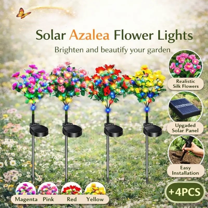 🔥HOT SALE 49% OFF-Solar Azalea Flower Lights