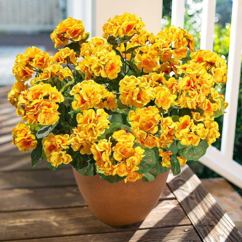 🔥Last Day 60% OFF🔥Artificial Geranium Flowers - UV resistant, Waterproof, Windproof