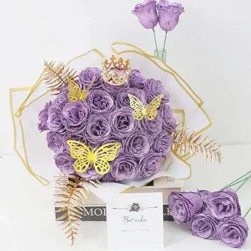 🔥 #1 Bestseller - Over Half a Million Sold 🔥-💐Artificial Flowers 25pcs Real Looking Artificial Roses with Stems🌹