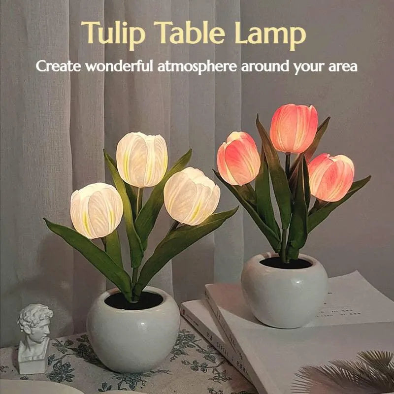 🔥 BIG SALE - 60% OFF🔥- 🌷LED Tulip Night Light - Romantic Flower Lamp for Home & Office Decor🌷