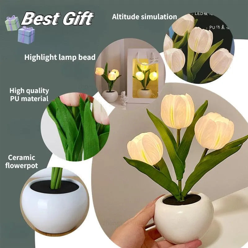 🔥 BIG SALE - 60% OFF🔥- 🌷LED Tulip Night Light - Romantic Flower Lamp for Home & Office Decor🌷