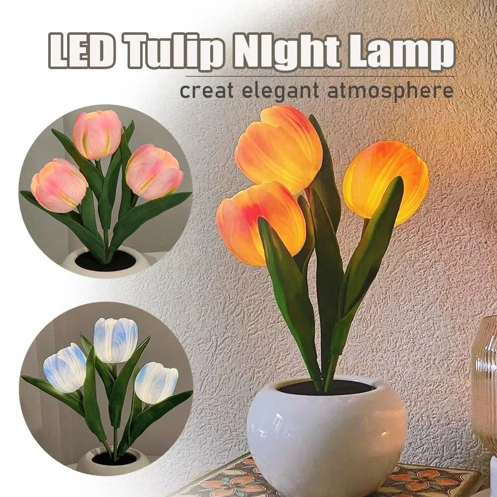 🔥 BIG SALE - 60% OFF🔥- 🌷LED Tulip Night Light - Romantic Flower Lamp for Home & Office Decor🌷