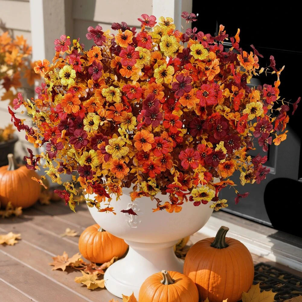🏆 50K+ SOLD! 🌼Lifelike UV-Resistant Autumn Flowers – Waterproof, Windproof & Perfect for Fall Decor 🍂