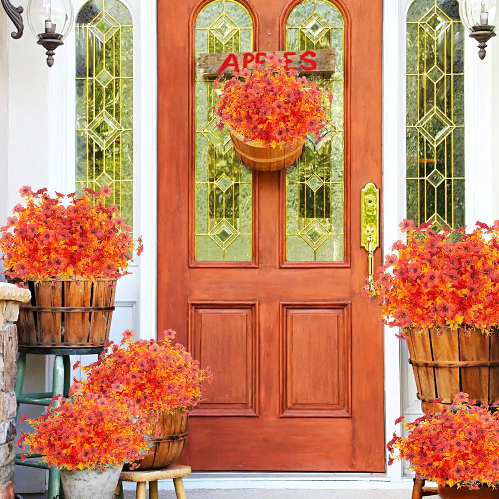 🏆 50K+ SOLD! 🌼Lifelike UV-Resistant Autumn Flowers – Waterproof, Windproof & Perfect for Fall Decor 🍂