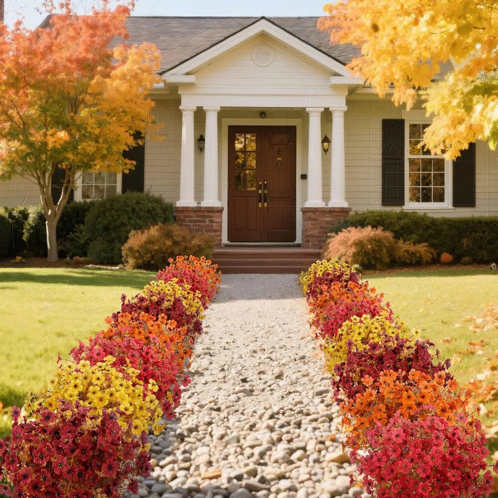 🏆 50K+ SOLD! 🌼Lifelike UV-Resistant Autumn Flowers – Waterproof, Windproof & Perfect for Fall Decor 🍂