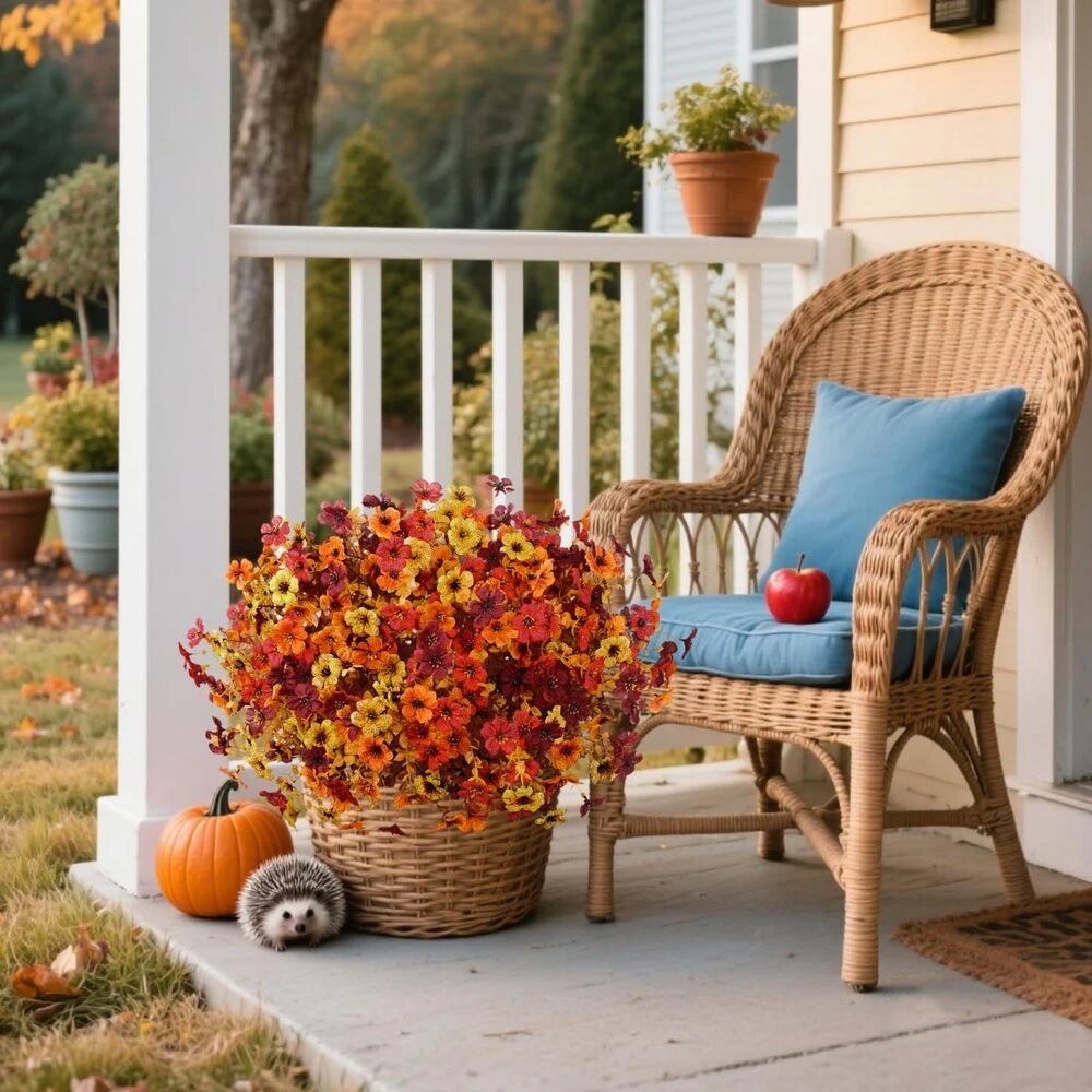 🏆 50K+ SOLD! 🌼Lifelike UV-Resistant Autumn Flowers – Waterproof, Windproof & Perfect for Fall Decor 🍂