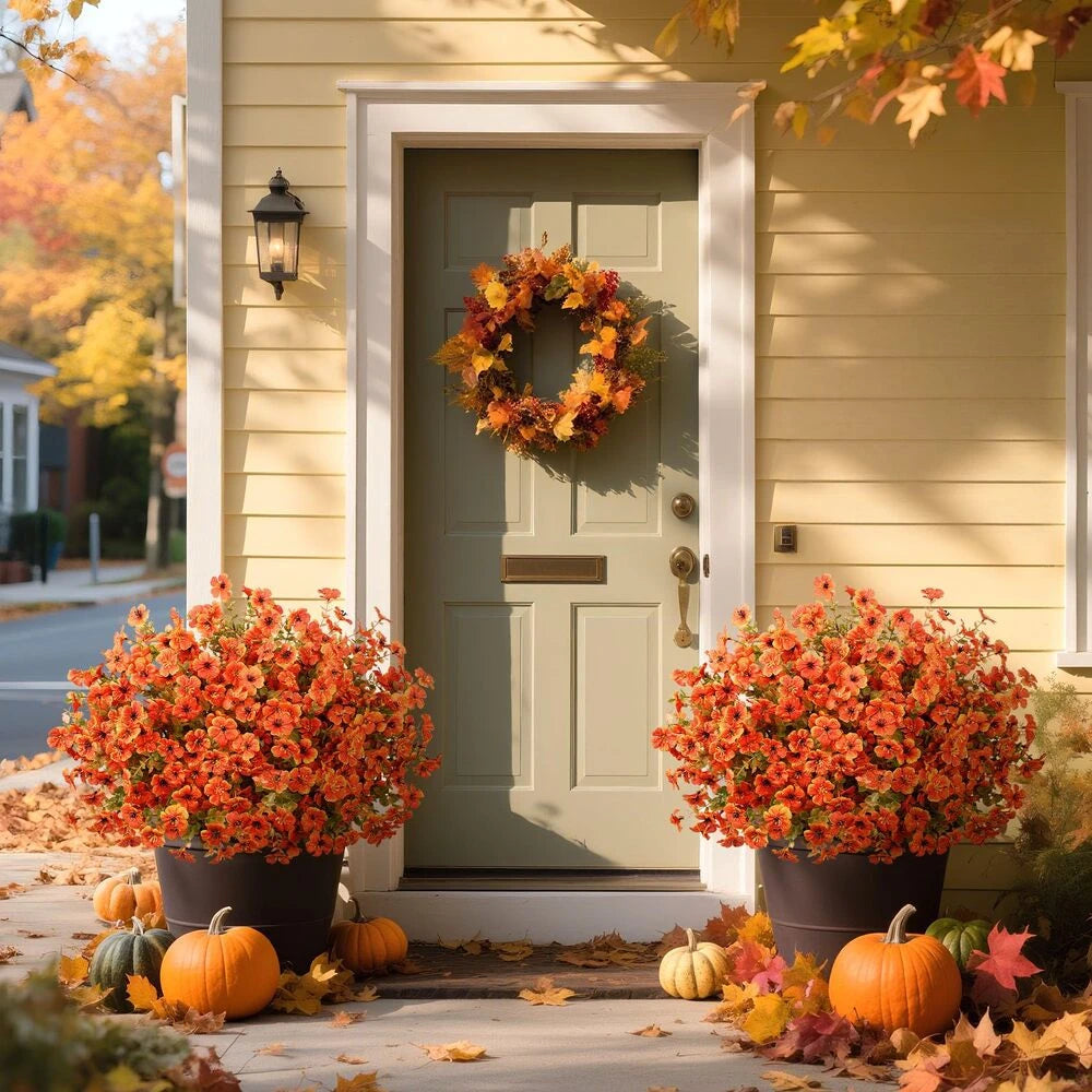 🏆 50K+ SOLD! 🌼Lifelike UV-Resistant Autumn Flowers – Waterproof, Windproof & Perfect for Fall Decor 🍂