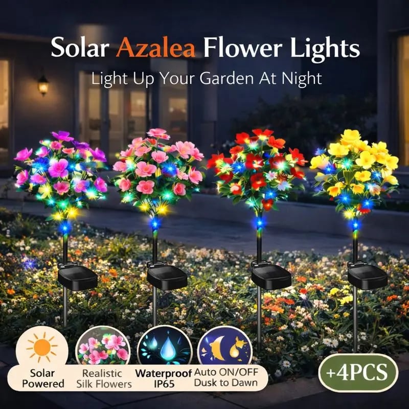 🔥HOT SALE 49% OFF-Solar Azalea Flower Lights