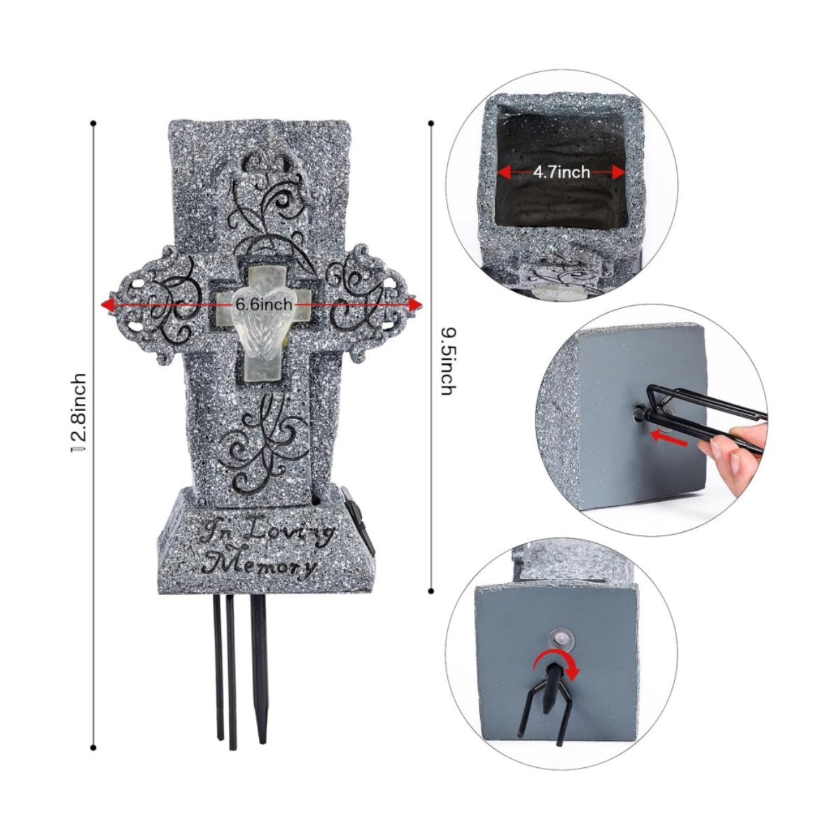 🔥ON SALE 59% OFF🔥Solar Cemetery Grave Vase