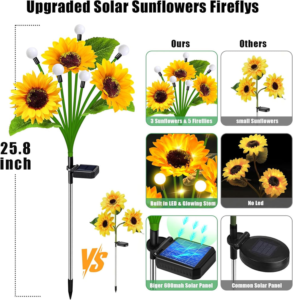 🌻Last Day 60% OFF🌞Solar LED Sunflower Garden Lights(29.6inch/74cm)