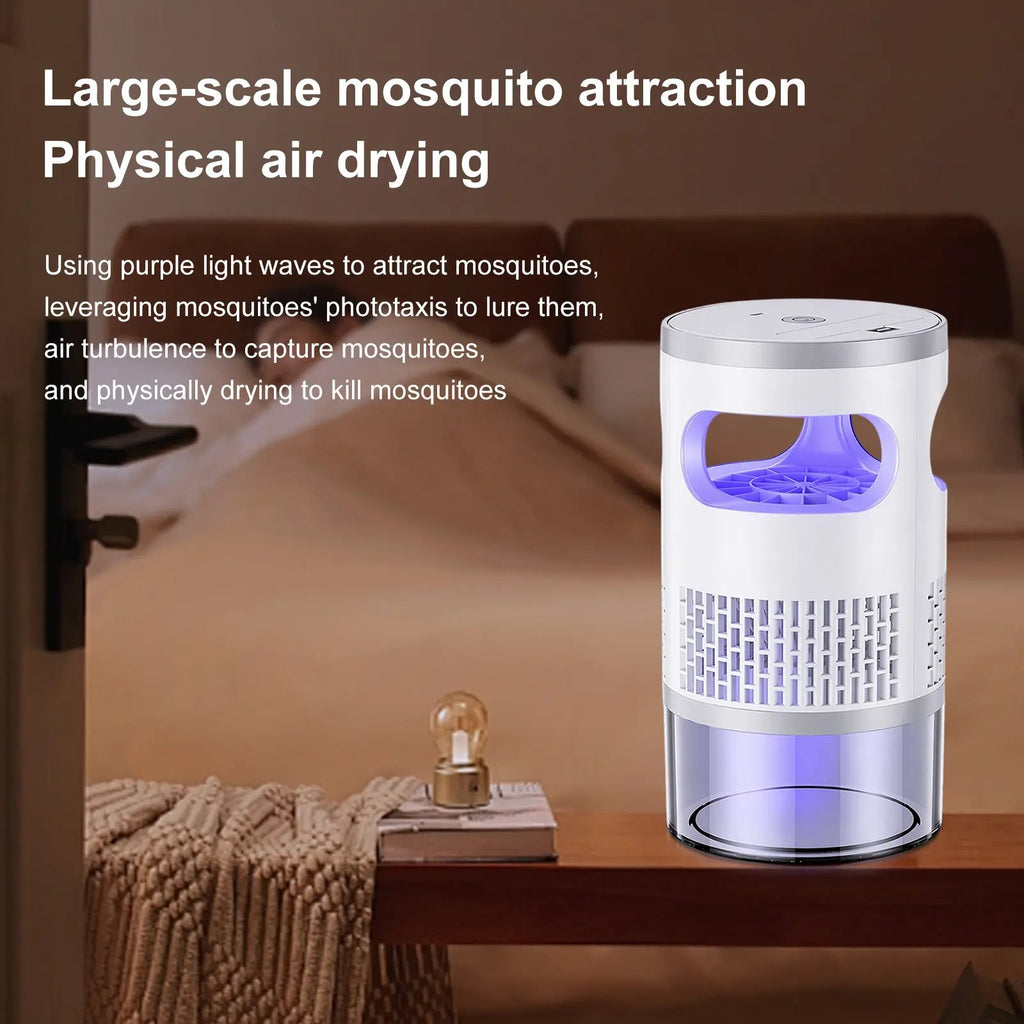 Indoor Insect Trap with Light and Suction Non Zapper Flying Bug Catcher for Mosquitoes Fruit Flies Gnats and Moths for Home Use