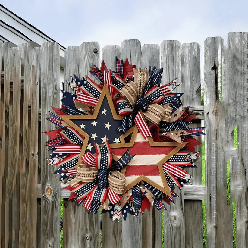 🇺🇸 250th Anniversary Handmade American Patriotic Wreath