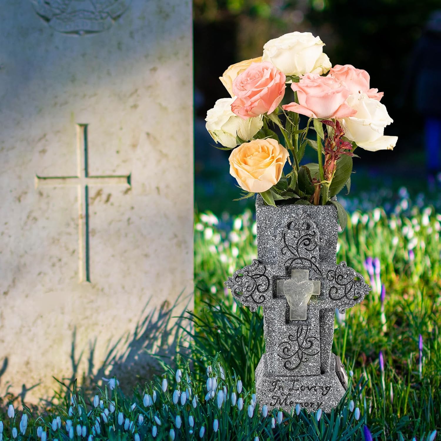 🔥ON SALE 59% OFF🔥Solar Cemetery Grave Vase