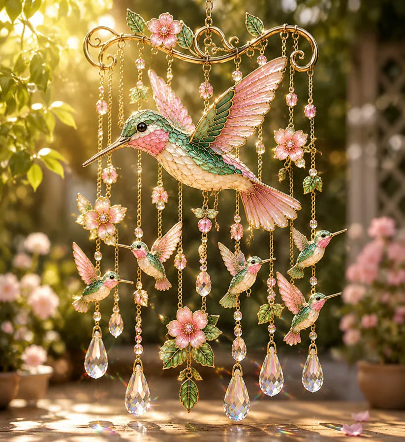 ⚡Hot Sale 50% OFF -🐦 Graceful Hummingbird Wind Chime 🎐 Add Beauty to Every Breeze
