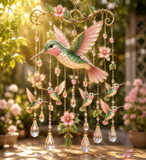 ⚡Hot Sale 50% OFF -🐦 Graceful Hummingbird Wind Chime 🎐 Add Beauty to Every Breeze