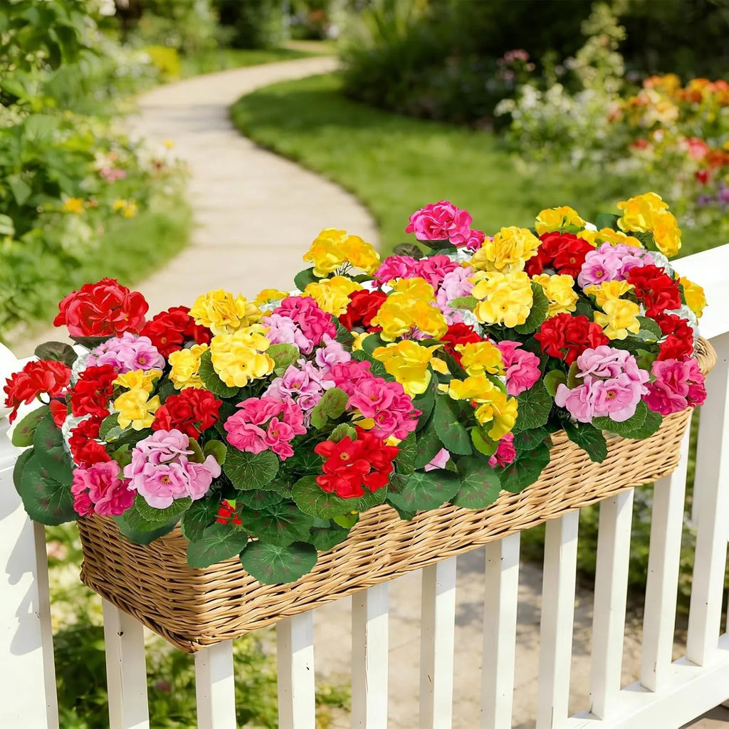 🔥Last Day 60% OFF🔥Artificial Geranium Flowers - UV resistant, Waterproof, Windproof