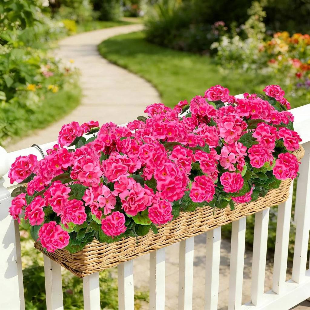 🔥Last Day 60% OFF🔥Artificial Geranium Flowers - UV resistant, Waterproof, Windproof